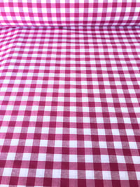 Image 3 of Loneta/Vichy - Doble Cara - Cuadro Grande - FUCSIA - 8€/m