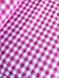 Image 1 of Loneta/Vichy - Doble Cara - Cuadro Grande - FUCSIA - 8€/m