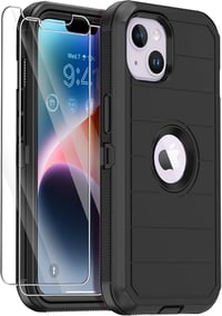 Image 1 of Heavy Duty 3-Layer Anti Dust Phone Case w/ Screen Protector