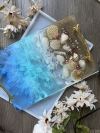 Image 1 of Townsville Class - Resin Ocean or Flower  Tray with Handles 