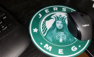 Jersey Meg Coffee Lovers Mouse Pad