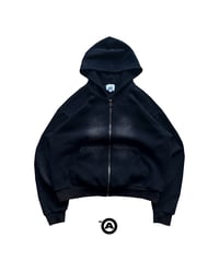 Image 1 of THERMAL ZIPUP (WASHED OBSIDIAN)
