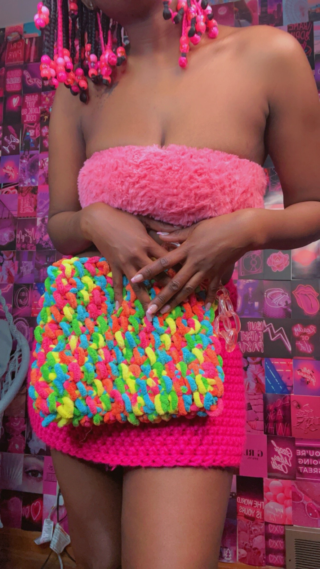 Image of Faux Furr Tube Top