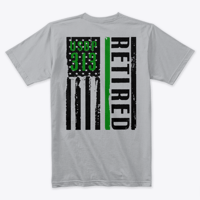 Image 3 of USBP CUSTOM CLASS NUMBER / RETIRED FLAG ~ T-SHIRT