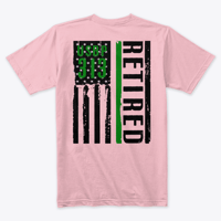 Image 5 of USBP CUSTOM CLASS NUMBER / RETIRED FLAG ~ T-SHIRT