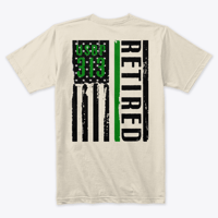 Image 4 of USBP CUSTOM CLASS NUMBER / RETIRED FLAG ~ T-SHIRT