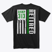 Image 1 of USBP CUSTOM CLASS NUMBER / RETIRED FLAG 2 ~ T-SHIRT