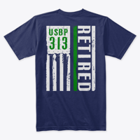 Image 5 of USBP CUSTOM CLASS NUMBER / RETIRED FLAG 2 ~ T-SHIRT