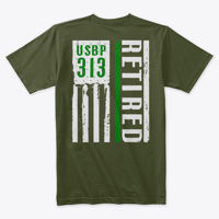 Image 3 of USBP CUSTOM CLASS NUMBER / RETIRED FLAG 2 ~ T-SHIRT