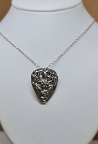 Image 4 of Silver Floral Shield Pendant (SJ054)