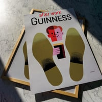 Image 1 of After Work Guinness | Tom Eckersley - 1950 | Drink Cocktail Poster | Vintage Poster