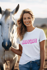 Image 5 of MAGA - Barbie Pink - Comfort Colors - Trump 2024 - Unisex garment-dyed heavyweight t-shirt