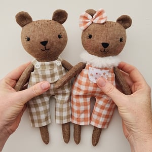 Image of Doll's Overalls and Bows PDF Sewing Pattern