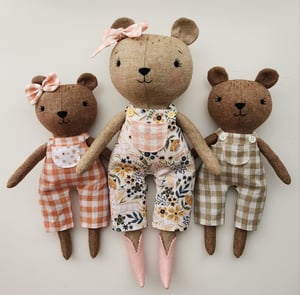 Image of Doll's Overalls and Bows PDF Sewing Pattern