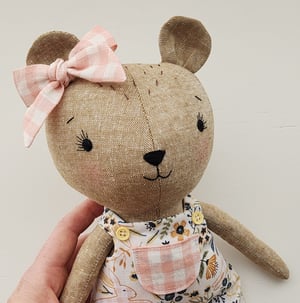 Image of Doll's Overalls and Bows PDF Sewing Pattern