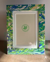 Image 3 of Hand-Marbled Wooden Photo Frame- Imbolc/Snowdrop 