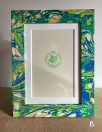 Image 4 of Hand-Marbled Wooden Photo Frame- Imbolc/Snowdrop 