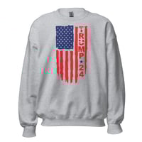 Image 1 of Trump 24 USA Flag Patriotic Unisex Sweatshirt, Patriotic Sweatshirt, USA, America