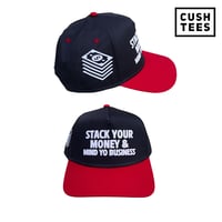 Image 2 of Stack your money & mind your business (Snapback) Navy blue