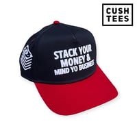 Image 1 of Stack your money & mind your business (Snapback) Navy blue