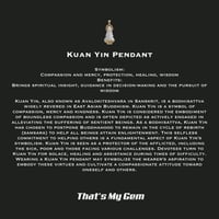 Image 3 of 10 K Gold Bold Kuan Yin Buddha Pendant (Particially Iced) 