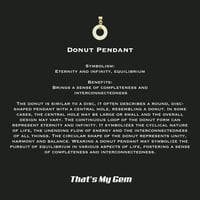 Image 3 of 10K Mini Donut Pendant White Jade 