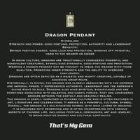 Image 3 of 10 K Victorious Dragon In Ancient Frame Pendant 