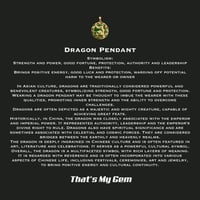 Image 4 of 10 K Modern Kanji Dragon Circle Pendant 