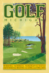 Michigan Golf Vintage Style Travel Poster Art | Print 050