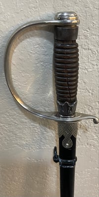 Image 3 of Inter-War/WW2 (Nazi Germany) Third Reich SS NCO Sword w/Scabbard - Original Issue