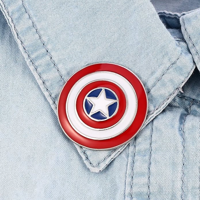 Cap Shield Enamel Pin