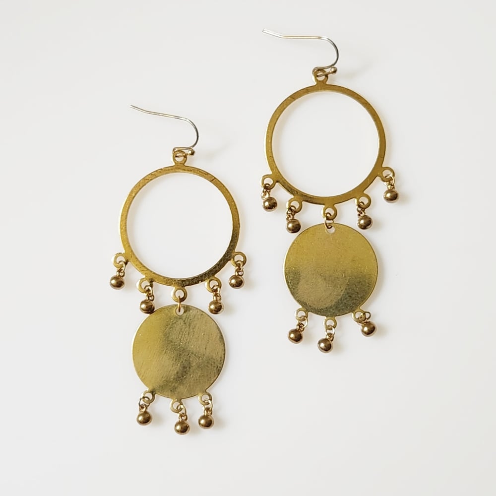 Image of Brass Chandelier Earrings