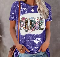 Image 1 of Nurse Cartoon Crew Neck T-Shirt
