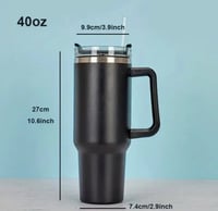 Image 1 of 40 oz Tumbler w/ Lid and Straw