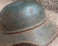 Image 3 of WW2 (Nazi Germany) Luftschutz M38 Beaded "Gladiator Style" Helmet - Original Issue
