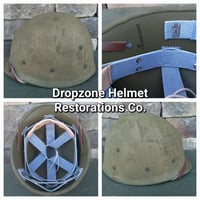 Image 3 of WWII Replica Hawley M-1 Helmet Liner. Rayon Webbing & rayon sweatband. (Nickle) 