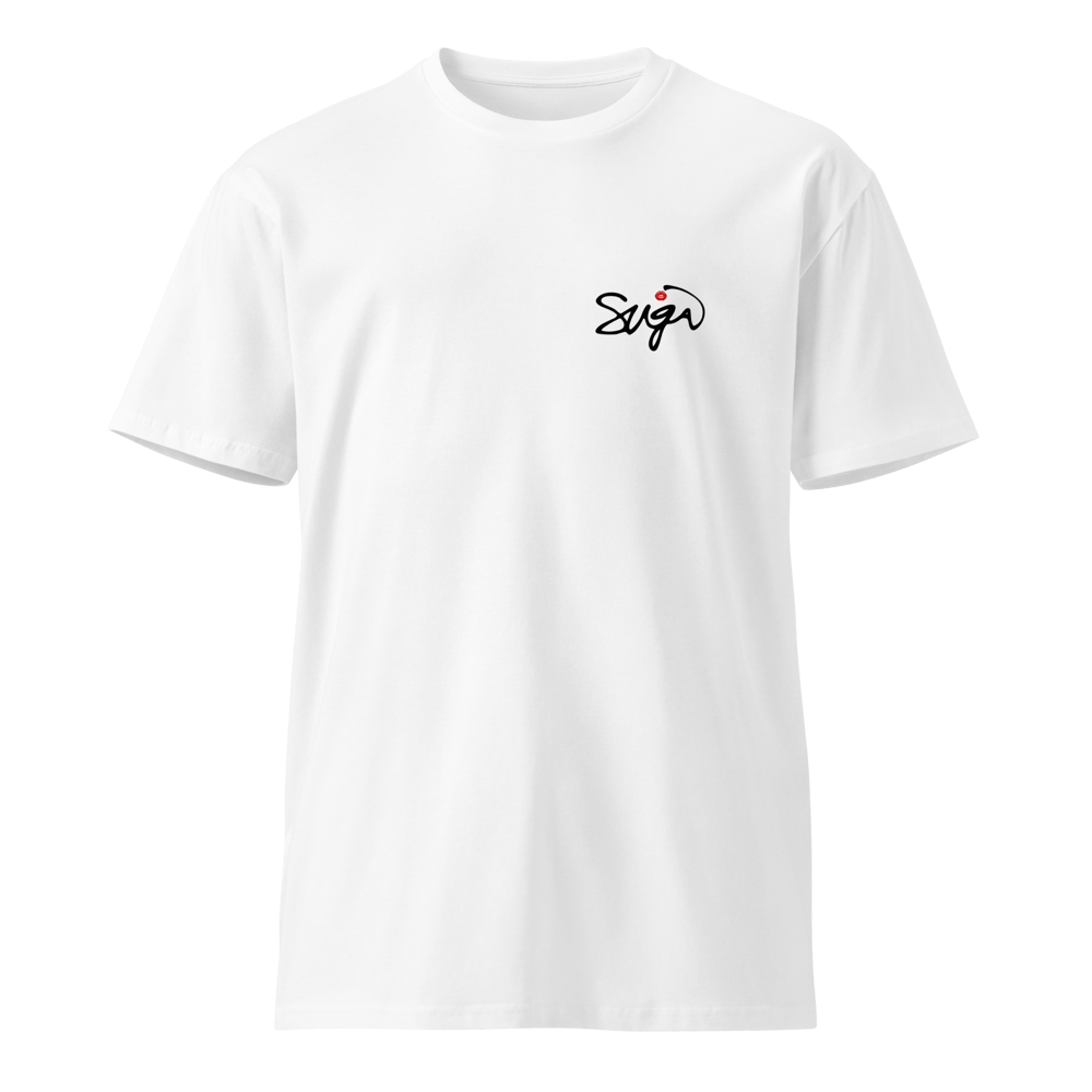 MB SUGA Left Script T-Shirt in white