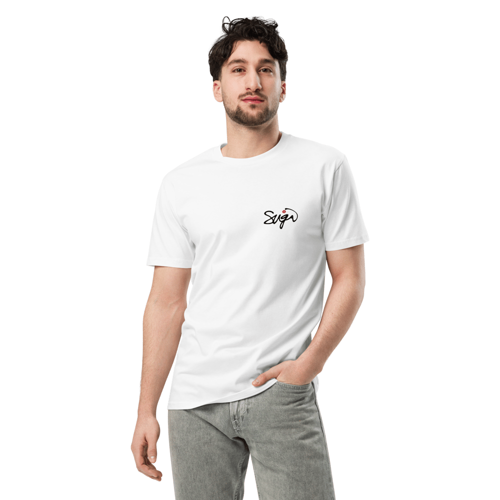 MB SUGA Left Script T-Shirt in white