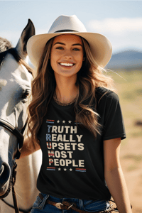 Image 6 of Truth Really Upsets Most People TRUMP Unisex Garment-Dyed Heavyweight T-shirt