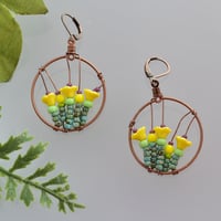 Image 2 of Easter Tulip Hoop Earrings