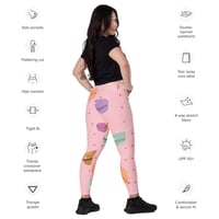 Image 5 of My Cookie Is Sweet Crossover Leggings With Pockets
