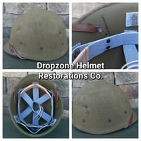 Image 3 of WWII Replica Hawley M-1 Helmet Liner. Rayon Webbing & rayon sweatband. 