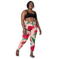 Image 2 of I'm A Pretty Flower Crossover Leggings With Pockets