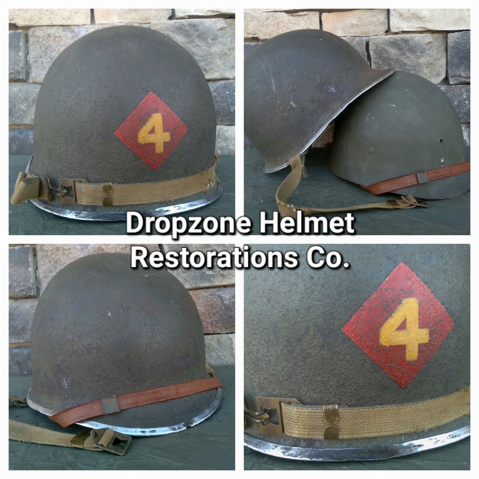 WWII M1 USMC Helmet Front Seam & Westinghouse Liner 4th