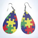 Image 4 of Autism Awareness Earrings