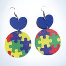 Image 5 of Autism Awareness Earrings