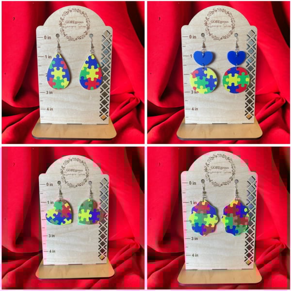Image of Autism Awareness Earrings