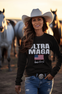 Image 5 of Ultra MAGA Unisex Sweatshirt, Trump Signature Sweatshirt, Conservative Shirt, Patriot Shirt