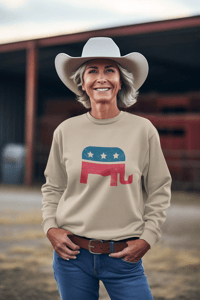 Image 5 of Conservative Republican Elephant Vintage Republican Sweatshirt for Conservative Woman Gifts