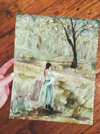 A Walk With a Friend -Original Watercolor Painting 